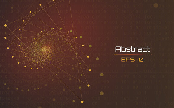 Futuristic abstract background. Server, internet, speed. Futuristic tunnel HUD. Motion graphics for an abstract data center . wireframe ,dark background and Dotted texture template.