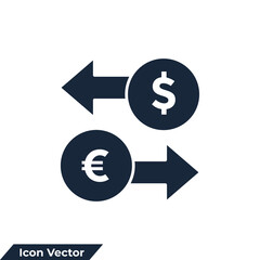 exchange icon logo vector illustration. Exchange Money symbol template for graphic and web design collection