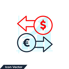 exchange icon logo vector illustration. Exchange Money symbol template for graphic and web design collection