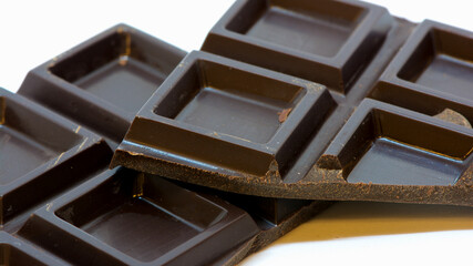 chocolate bar isolated on white background