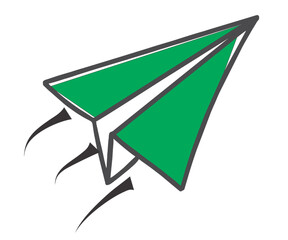 paper airplane designs with green colour
