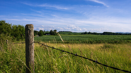 Upstate New York Farmland  and rolling hills