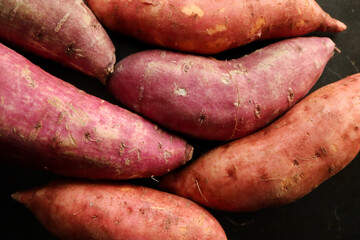 Close up of sweet potatoes