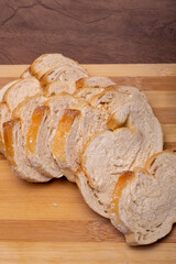 slices of bread on board