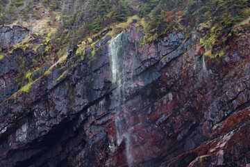 Waterfall and Rock