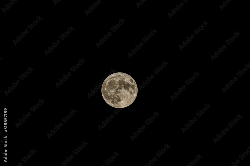 Sticker Full deer supermoon of June 2022 seen from the community of Madrid.