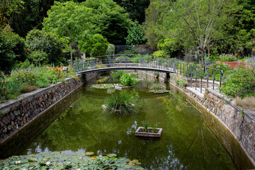 Fototapeta na wymiar Pond in a French public park