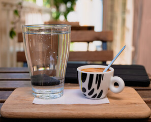 Soda and a cup of coffee
