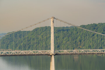 Support tower of the Mid-Hudson suspension bridge located near Poughkeepsie, New York
