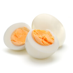 boiled egg isolated on white background cutout