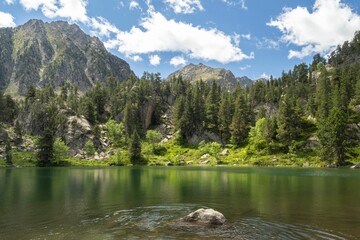 Gerber Valley in Aiguestortes and Estany de Sant Maurici National Park. Pyrennees, Spain.