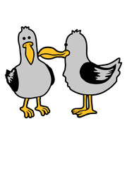 Freunde 2 lustige Möwen 