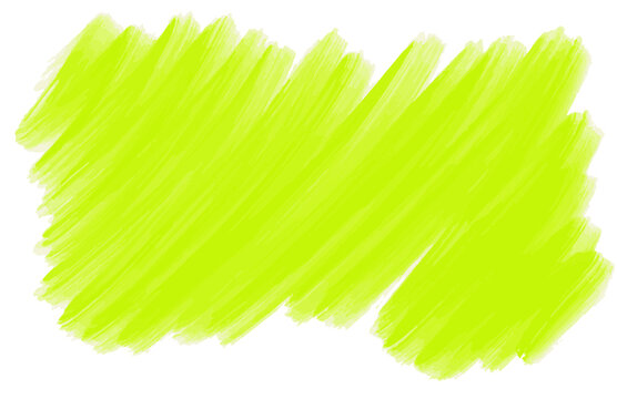 trazo de pincel de color amarilo limon