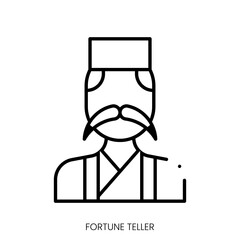 fortune teller icon. Linear style sign isolated on white background. Vector illustration