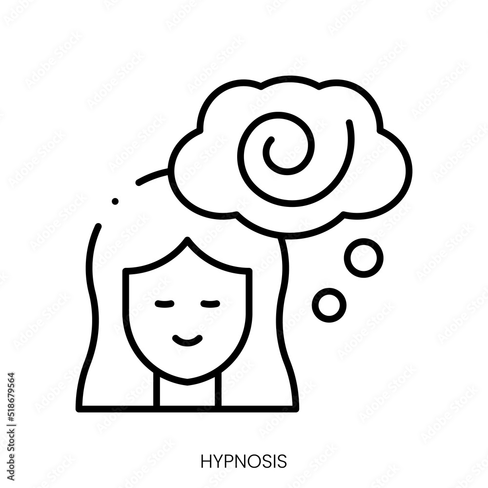 Wall mural hypnosis icon. linear style sign isolated on white background. vector illustration