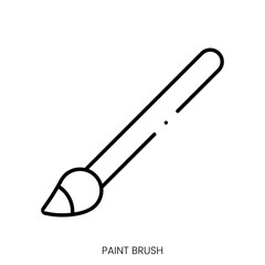 paint brush icon. Linear style sign isolated on white background. Vector illustration