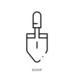 scoop icon. Linear style sign isolated on white background. Vector illustration