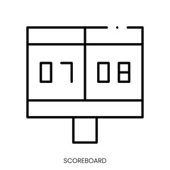 scoreboard icon. Linear style sign isolated on white background. Vector illustration