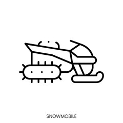 snowmobile icon. Linear style sign isolated on white background. Vector illustration