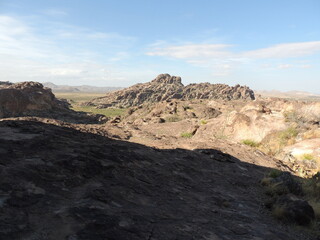volcanic landscape in island country