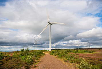 Fototapeta na wymiar Photography of wind turbine, energy, ecology, generator
