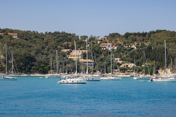 Summer vacation at Lakka Paxoi (Paxi) Greek Ionian Island 