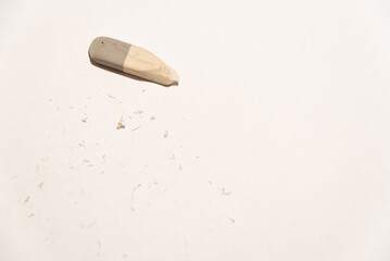 spent draft on dirty white table