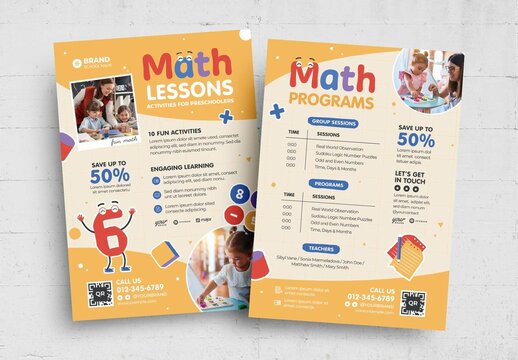 Math Education Flyer Poster Layout