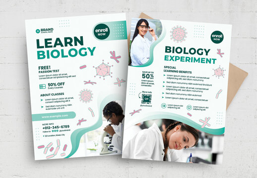 Biology Science Medicine Education Flyer Poster