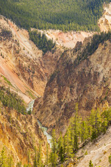 Beautiful river landsacpe around Grand Canyon of Yellowstone