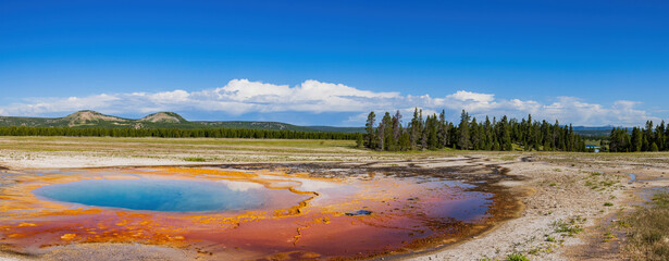 Obraz premium Sunny view of the beautiful Opal Pool