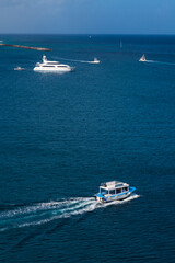 Boats in the ocean, Nassau, Bahamas