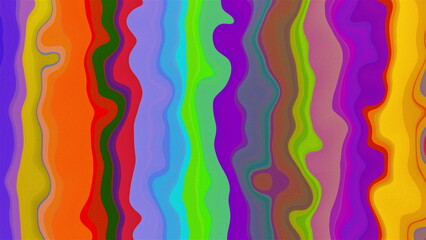 Colorful waves shapes. Computer generated 3d render