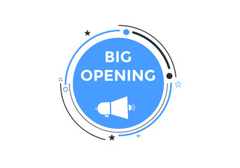 Big opening Colorful web banner. vector illustration. Big opening label sign template
