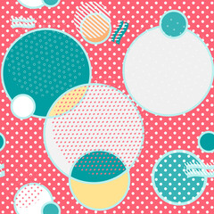 Background with circles. Vector abstract colorful texture circles seamless pattern. Pattern ideal for wrapping paper, wallpaper and textiles.