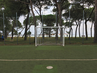 Fototapeta premium A small field to play soccer at Venice