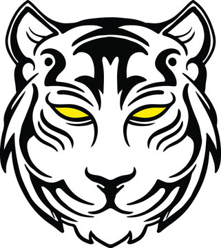 Simplistic Lines Of A Tiger