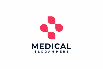 Fototapeta na wymiar Minimalist medical healthcare clinical logo