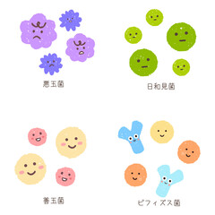 手描きの腸内細菌