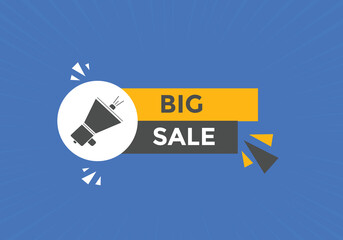 Big sale text symbol. Big sale text web template Vector Illustration.

