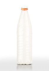 empty plastic orange juice bottle