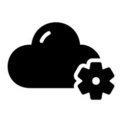 Cloud Computing glyph icon