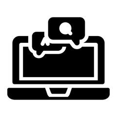 question online glyph icon