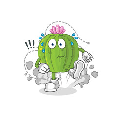 cactus running illustration. character vector