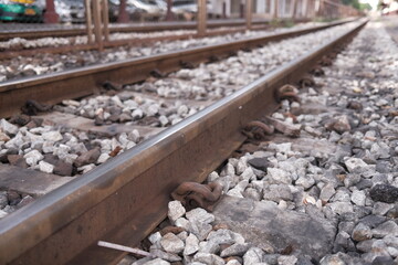 close up of Thailand railway 