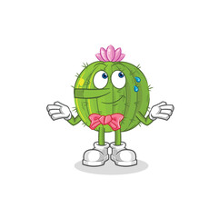 cactus lie like Pinocchio character. cartoon mascot vector