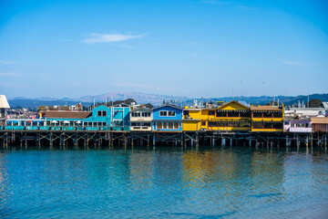 Fototapeta na wymiar Old Fisherman's Wharf in Monterey California