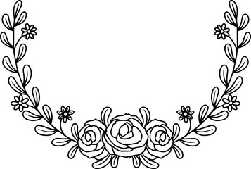 flower botanica doodle floral drawing