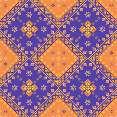 geometric flower ethnic seamless pattern for fabric pattern