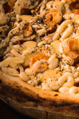 Perfect Pasta Classic Italian Homemade Artisan Bacon Tomato Sauce Sausage Sweet Melted Cheese Onion Chicken Meat Shrimp Menu Gourmet on a Dark Background